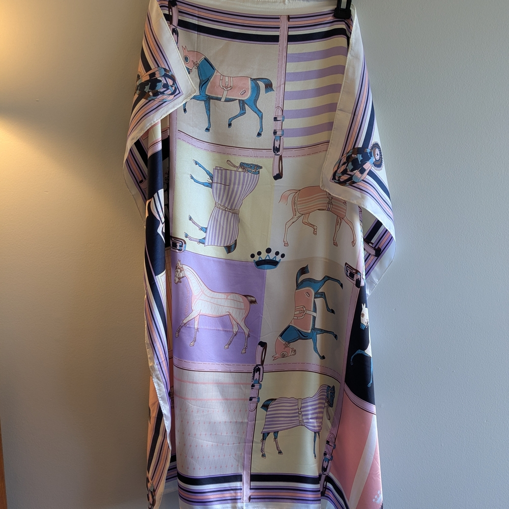 Elegant Horse Print Scarf